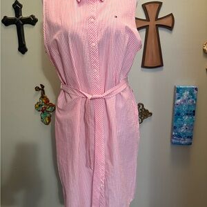Tommy Hilfiger Pink Striped Women's Dress